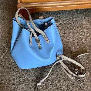 Blue hand purse
